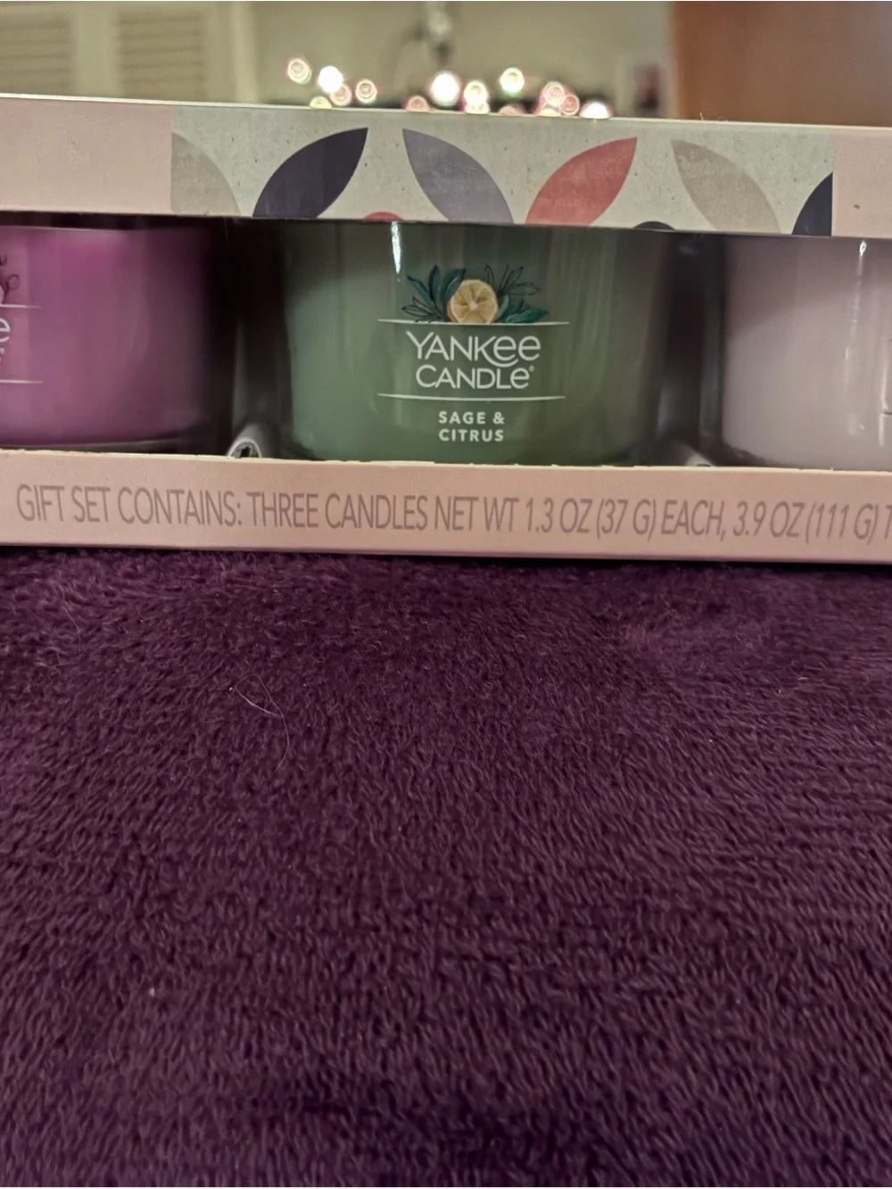 Yankee Candle Sage & Citrus Votive Trio — Green